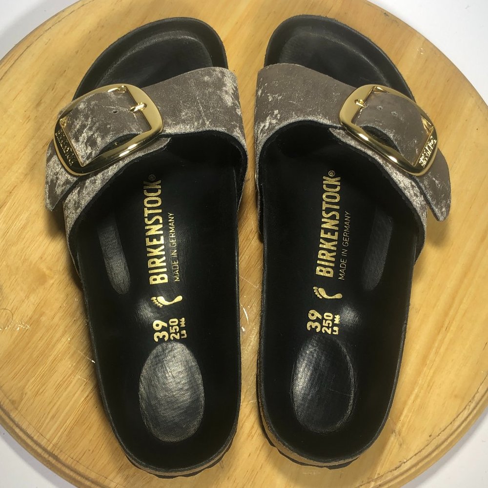 Birkenstock Madrid Women's Slide Sandals - Grey Multicolor Size 8